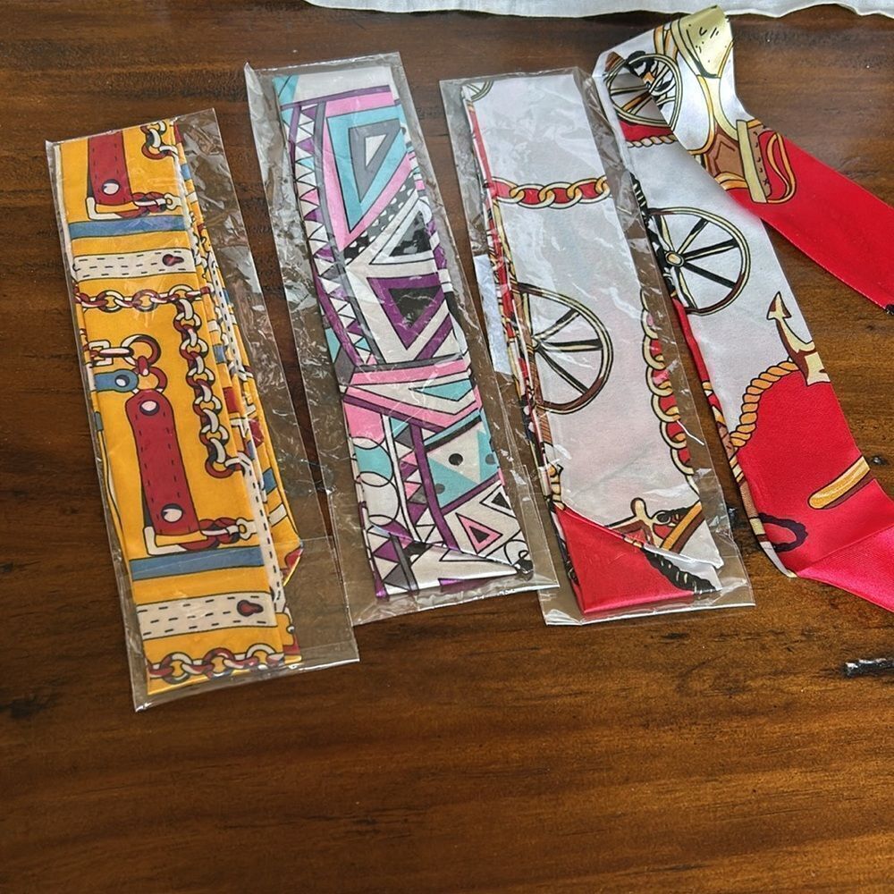 Satin scarfs  bundle 4 items NEW